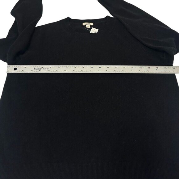 J CREW Black Cashmere Classic-fit Crewneck Sweater Black Size M Style #BA400 - Picture 7 of 10